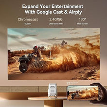 Load image into Gallery viewer, [Android TV 11.0 &amp; Native 1080P] Smart Mini Projector with WiFi and Bluetooth, 120° Adjustable Stand, Auto Focus, 500 ANSI Outdoor Proyector, Wanbo T2 Ultra Portable Projector with Netflix 5,000+ Apps
