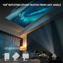 Load image into Gallery viewer, [Android TV 11.0 &amp; Native 1080P] Smart Mini Projector with WiFi and Bluetooth, 120° Adjustable Stand, Auto Focus, 500 ANSI Outdoor Proyector, Wanbo T2 Ultra Portable Projector with Netflix 5,000+ Apps
