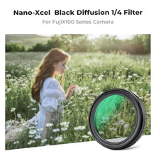 Load image into Gallery viewer, K&amp;F Concept Black Mist Diffusion 1/4 Filter(Black Frame) for Fujifilm X100 Series, X100/X100F/X100S/X100T/X100V/X100VI, 28 Multi-Coatings HD Optical Glass Lens Filter
