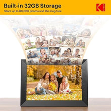 Load image into Gallery viewer, KODAK 10.1 Inch WiFi Digital Picture Frame, 1280x800 HD IPS Touch Screen, 32GB Storage, Auto-Rotate Instant Photo &amp; Video Sharing Perfect for Family Photos Remote Uploads, Digital Display, Easy Setup
