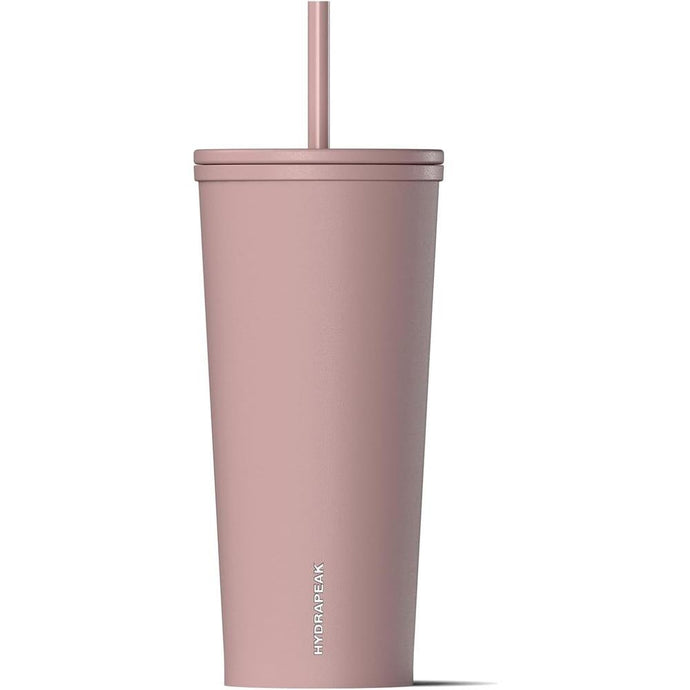 Hydrapeak Journey 25 oz Insulated Tumbler with Lid and Straw, Iced Coffee Cup, Reusable Stainless Steel Water Bottle Travel Mug, Gifts for Women Men, Rosewood