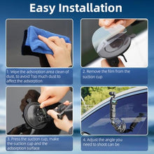 Load image into Gallery viewer, Suction Cup Mount Compatible with DJI Osmo Pocket 3, Upgraded Car Mount Windshield Window Dash Holder Kit Action Camera Accessories Adapter for Insta360 X5/X4/X3 for GoPro Max Mini for Action 5 Pro 4
