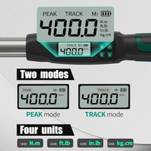 Load image into Gallery viewer, Digital Torque Wrench, 1/2-Inch Drive, 20-400 N.m/15-295 Ft.lb, LCD Display with Buzzer and LED Flash Alert, 4 Units, 2 Modes, 22 Inch Length
