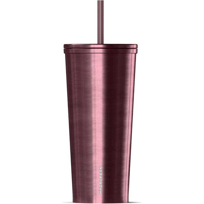 Hydrapeak Journey 25 oz Insulated Tumbler with Lid and Straw, Iced Coffee Cup, Reusable Stainless Steel Water Bottle Travel Mug, Gifts for Women Men, Rose Metalic