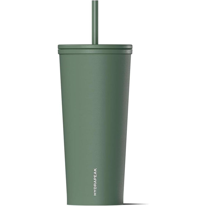 Hydrapeak Journey 25 oz Insulated Tumbler with Lid and Straw, Iced Coffee Cup, Reusable Stainless Steel Water Bottle Travel Mug, Gifts for Women Men, Sage Leaf