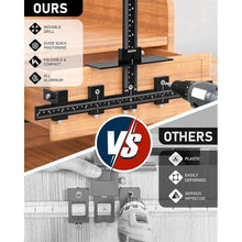 Load image into Gallery viewer, TANYO Cabinet Hardware Jig, Adjustable Cabinet Handle Jig with Center Punch, All Aluminum Cabinet Handle Template Tool, Most Accurate Cabinet Jig for Handles and Pulls on Drawers Cabinets
