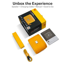 Load image into Gallery viewer, KODAK SOUNDBRIX Bluetooth Speaker with HD Sound Portable Wireless IPX4 Water Resistant Upto 5H Playtime V5.4 for Home Party Outdoor Beach Electronic Gadgets Birthday Gift Orange Stackable Speakers
