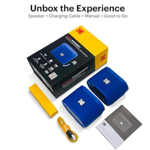 Load image into Gallery viewer, KODAK SOUNDBRIX Bluetooth Speaker with HD Sound Portable Wireless IPX4 Water Resistant Upto 5H Playtime V5.4 for Home Party Outdoor Beach Electronic Gadgets Birthday Gift Blue Stackable Speakers
