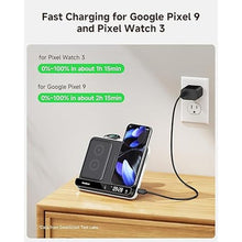 Load image into Gallery viewer, Wireless Charger for Pixel Watch 3/2/Fitbit Versa 4/3/Sense 2/ACE LTE(Not for Pixel Watch 1), Dual Phone Charging Station for Google Pixel 9 Pro/9/8 Pro/8a/7 Pro, for Pixel Buds Pro 2, SwanScout 710G2
