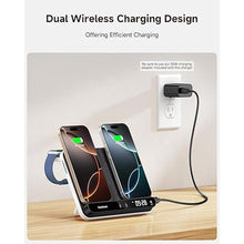 Load image into Gallery viewer, Wireless Charger for Apple Watch and Phone, Dual Phone Charger for iPhone 16/15/14/13/12/11/8/X Series, for Apple Watch 10/9/8/7/6, Ultra 2/Ultra, for AirPods 4/Pro 2/Pro/3, SwanScout 710A
