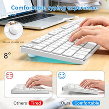 Load image into Gallery viewer, POWZAN Wired Backlit Keyboard for Windows/Mac,Aluminum Slim &amp; Quiet Full Size Keyboards Light Up with USB A/USB C Dual Interface,Compatible with iMac,MacBook,iPad,Laptop,PC-Gray Black (Sliver White)
