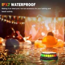 Load image into Gallery viewer, WNWT Floating Speaker for Pool, IPX7 Waterproof Floating Hot Tub Speaker with Colorful Lights, 15W Stereo Loud Sound, TWS, Portable, Wireless Party Gifts for Shower, Spa, Beach
