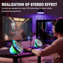 Load image into Gallery viewer, WNWT Floating Speaker for Pool, IPX7 Waterproof Floating Hot Tub Speaker with Colorful Lights, 15W Stereo Loud Sound, TWS, Portable, Wireless Party Gifts for Shower, Spa, Beach
