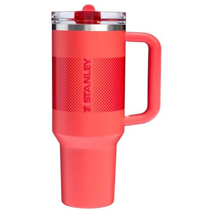Stanley Quencher ProTour Flip Straw Tumbler with Leakproof Lid 40 oz | Built-In Straw and Handle | Cup Holder Compatible for Travel | Insulated Stainless Steel Cup | BPA-Free | Hot Coral Fade