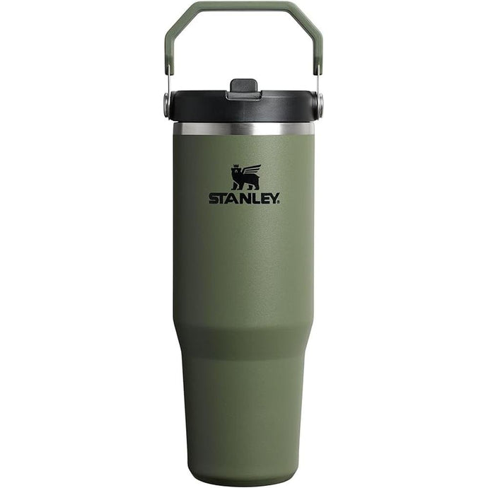 Stanley IceFlow 2.0 Flip Straw Tumbler with Handle 30 oz | Twist On Lid and Flip Up Straw | Leak Resistant Water Bottle | Insulated Stainless Steel | BPA-Free | Dried Pine