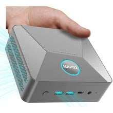 Load image into Gallery viewer, Mini PC, Mini Computer with Celeron N6000 8GB DDR4 256GB M.2 SSD, Mini Desktop Computer with Fan, 4K UHD Triple Display/Dual DDR4/Dual SSD/BT/Wifi/RJ45/DP/Type C
