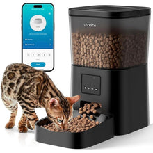 Load image into Gallery viewer, Automatic Cat Feeders WiFi: 2.4Ghz Smart APP Control- Timed Cat Food Dispenser with Desiccant Bag Keep Fresh for Indoor- Easy Set Up and Clean with Voice Recorder- Up to 10 Meals per Day
