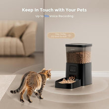 Load image into Gallery viewer, Automatic Cat Feeders WiFi: 2.4Ghz Smart APP Control- Timed Cat Food Dispenser with Desiccant Bag Keep Fresh for Indoor- Easy Set Up and Clean with Voice Recorder- Up to 10 Meals per Day
