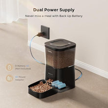 Load image into Gallery viewer, Automatic Cat Feeders WiFi: 2.4Ghz Smart APP Control- Timed Cat Food Dispenser with Desiccant Bag Keep Fresh for Indoor- Easy Set Up and Clean with Voice Recorder- Up to 10 Meals per Day
