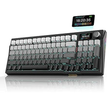 Load image into Gallery viewer, RedThunder K95 Wireless Mechanical Keyboard,TFT Screen &amp; Knob, Trip-Modes Connection, Gasket Custom Hot-Swap Keyboard, RGB Backlit, Pre-lubed Linear Switches, Side Printed PBT Keycaps, Gray Gradient
