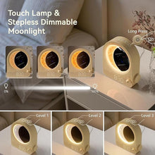 Load image into Gallery viewer, Sunrise Alarm Clocks for Bedrooms, Stepless Dimmable Moon Lamp Dual Alarm Clock Wake Up Light with Sunrise Simulation 30/60/90min Timer with 10 Natural Sounds Sleep Aid, Night Light for Kids
