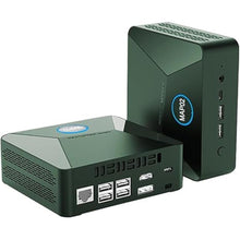 Load image into Gallery viewer, Mini PC, Mini Computer with Celeron N4500 8GB DDR4 128GB M.2 SSD, Mini Desktop Computer with Fan, 4K UHD Triple Display/Dual DDR4/Dual SSD/BT/Wifi/RJ45/DP/Type C
