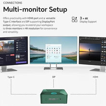 Load image into Gallery viewer, Mini PC, Mini Computer with Celeron N4500 8GB DDR4 128GB M.2 SSD, Mini Desktop Computer with Fan, 4K UHD Triple Display/Dual DDR4/Dual SSD/BT/Wifi/RJ45/DP/Type C
