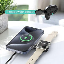Load image into Gallery viewer, 2 in 1 Magnetic Wireless Charger for iPhone, 15W Fast Charging Station for Apple Devices, Detachable Wireless Charger Stand for iPhone 16/15/14/13/12 Series &amp; Apple Watch (PD 25W Adapter Included)

