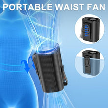Load image into Gallery viewer, AI Portable Personal Waist Neck Rechargeable Fan, 3-Speed ??10000RPM Brushless Motor Desktop Fan Hands-Free Neck Hanging Fans, 20-Hour Runtime, Wearable Portable Fans for Camping and Worksites
