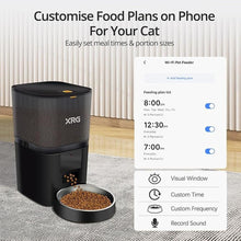 Load image into Gallery viewer, Automatic Cat Feeder WiFi 6L,Automatic Dog Feeder Double Anti-Blocking,Cat Food Dispenser Dual Power,Dog Food Dispenser Dry Food 10 Meals A Day with 10s Voice Recorder &amp; Freshness Preservation,Black
