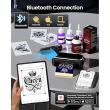 Load image into Gallery viewer, Memoqueen Tattoo Stencil Printer for Tattooing, TP31 Bluetooth Thermal Tattoo Printer Machine for Tattoo Enthusias/Beginners/Artists, with 30pcs Transfer Paper, Compatible with Tablet &amp; Smartphone
