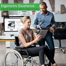 Load image into Gallery viewer, Ergonomic Cooling Gel Wheelchair Cushion, Memory Foam Seat Cushion for Sciatica, Coccyx, Back Pain &amp; Pressure Sore Relief, Anti-Bedsore Design with Ventilation, Detachable Strap, Washable Cover
