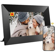 Load image into Gallery viewer, KODAK 7 Inch Black Digital Picture Frame 32GB Storage, Auto-Rotate Instant Photo &amp; Video Sharing Perfect for Family Photos Remote Uploads, Digital Display, Easy Setup
