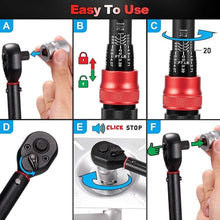 Load image into Gallery viewer, Toolwiz 3/8-Inch Drive Click Torque Wrench, 5-45 Ft-Lb/6.8-61 Nm Torque Wrench Dual Direction Adjustable 72 Tooth Torque Wrenches for Bike, Motorcycle, Car Repair, Home Maintance
