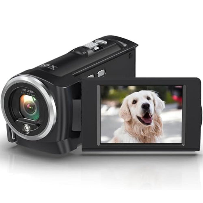 Video Camera Camcorder, 2.7K 50MP Digital Camera Recorder 16X Digital Zoom 270 Degree Rotation LCD Vlogging Camera Support up to 128GB (32GB)