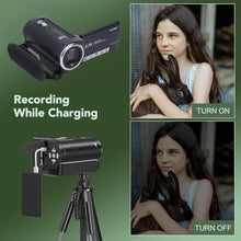 Load image into Gallery viewer, Video Camera Camcorder, 2.7K 50MP Digital Camera Recorder 16X Digital Zoom 270 Degree Rotation LCD Vlogging Camera Support up to 128GB (32GB)

