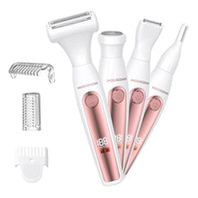 Load image into Gallery viewer, MAXGROOM Bikini Trimmer for Women, All-in-ONE Waterproof Lady&#39;s Electric Razor Shaver and Facial Hair Removal, Rechargeable Body Hair Trimmer Grooming Sets for Leg, Armpit, Face, Eyebrow (White)
