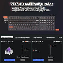 Load image into Gallery viewer, Keychron Q6 HE Wireless Custom Mechanical 100% Full Keyboard, 2.4 GHz/Bluetooth/Wired QMK Rapid Trigger Hot-Swappable Programmable Gateron Double-Rail Magnetic Switches for Mac Windows, Shell White
