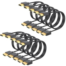 Load image into Gallery viewer, 3 FT HDMI Cable 10-Pack Black, 4K HDMI Cord 3FT High Speed Shielded HDMI to HDMI 2.0 Cable with 4K@60Hz/2K@144Hz/ 1080P,HDCP 2.2, HDR, ARC for Laptop, Monitor, KVM, Splitter, PS5, PS4, Xbox, Soundbar
