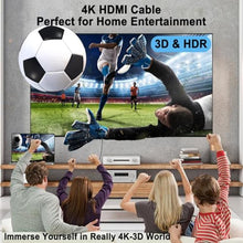 Load image into Gallery viewer, 3 FT HDMI Cable 10-Pack Black, 4K HDMI Cord 3FT High Speed Shielded HDMI to HDMI 2.0 Cable with 4K@60Hz/2K@144Hz/ 1080P,HDCP 2.2, HDR, ARC for Laptop, Monitor, KVM, Splitter, PS5, PS4, Xbox, Soundbar

