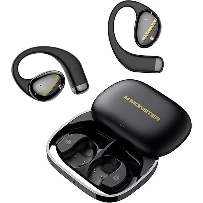 Monster Open Ear AC520 Headphones,Bluetooth 6.0 Wireless Earbuds with HiFi Sound,Open Ear Earbuds with 24H Playtime,Unique Handbag Design,ENC Clear Call,IPX6 Resistance Wireless Headphones?Black?