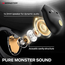 Load image into Gallery viewer, Monster Open Ear AC520 Headphones,Bluetooth 6.0 Wireless Earbuds with HiFi Sound,Open Ear Earbuds with 24H Playtime,Unique Handbag Design,ENC Clear Call,IPX6 Resistance Wireless Headphones?Black?

