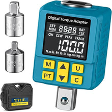 Load image into Gallery viewer, Upgrade 1/2" Digital Torque Adapter, (±1% Accuracy, 5-100Ft-lb), Precision Digital Torque Wrench Adapter with Color Display, Smart Alert, 1/4", 3/8" Converters for Auto, DIY &amp; Home Repairs(135N.m)
