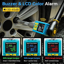 Load image into Gallery viewer, Upgrade 1/2" Digital Torque Adapter, (±1% Accuracy, 5-100Ft-lb), Precision Digital Torque Wrench Adapter with Color Display, Smart Alert, 1/4", 3/8" Converters for Auto, DIY &amp; Home Repairs(135N.m)
