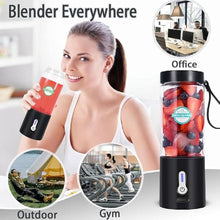 Load image into Gallery viewer, Portable Blender, Small Smoothie Blender for Shakes and Smoothies with 6 Sharp Blade,USB Rechargeable Mini Juicer BPA Free, Portable Juicer for Gyms Office Travel Outgoing (Black)
