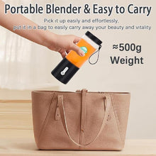 Load image into Gallery viewer, Portable Blender, Small Smoothie Blender for Shakes and Smoothies with 6 Sharp Blade,USB Rechargeable Mini Juicer BPA Free, Portable Juicer for Gyms Office Travel Outgoing (Black)
