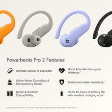 Load image into Gallery viewer, Beats Powerbeats Pro 2 Wireless Bluetooth Earbuds - Noise Cancelling, Heart Rate Monitor, IPX4, Up to 45H Battery &amp; Charging Case, Works with Apple &amp; Android - Hyper Purple
