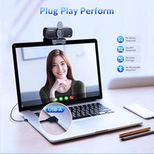 Load image into Gallery viewer, NEWORK 4K Webcam for PC with Sony Sensor, Auto Focus &amp; Privacy Cover, Ultra HD 4K Streaming Camera, 2 Noise-Cancelling Mics, USB Plug &amp; Play, 77° FOV, Web Camera for Zoom, Skype, Teams, Video Calling
