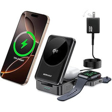 Load image into Gallery viewer, Qi2 3 in 1 Wireless Charger for Apple Devices, Qi2 15W Magnetic Foldable Wireless Fast Charger for iPhone 16/15/14/13/12, Apple Watch and AirPods
