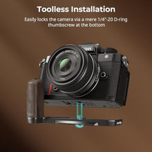 Load image into Gallery viewer, SMALLRIG Z f Wooden Handgrip, L-Shape Grip Holder for Nikon Z f Camera, Retro-Style Side Handle with 1/4"-20 Threaded Hole, Cold Shoe, Quick Release Plate for Arca, Black

